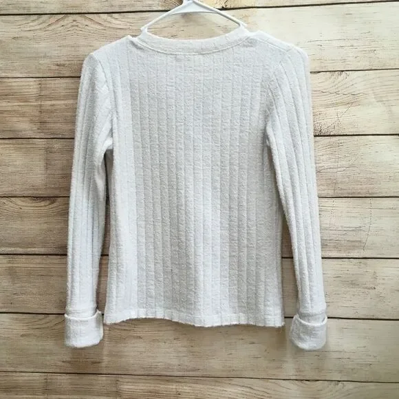 WE THE FREE HENLEY THERMAL KNIT TOP IN CREAM - Picture 6 of 6